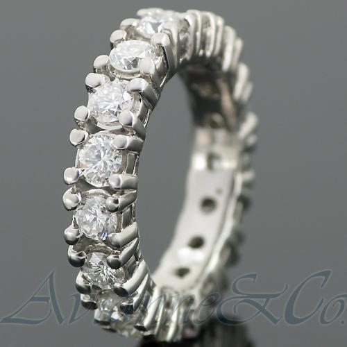 14K White Solid Gold Womens Diamond Eternity Ring Band 2.50 Ctw