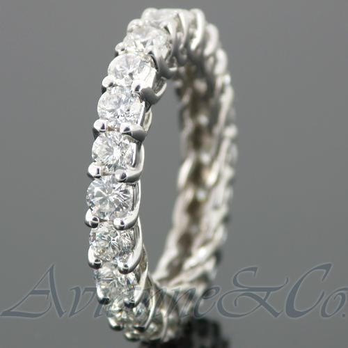 14K White Solid Gold Womens Diamond Eternity Ring Band 3.00 Ctw