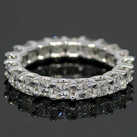 Thumbnail for 14K White Solid Gold Womens Diamond Eternity Ring Band 3.01 Ctw
