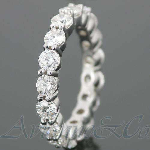 14K White Solid Gold Womens Diamond Eternity Ring Band 3.35 Ctw