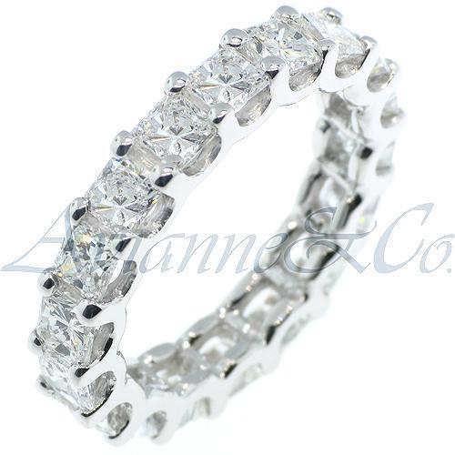 14K White Solid Gold Womens Diamond Eternity Ring Band 3.63 Ctw