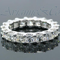 Thumbnail for 14K White Solid Gold Womens Diamond Eternity Ring Band 3.63 Ctw