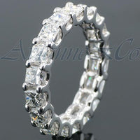 Thumbnail for 14K White Solid Gold Womens Diamond Eternity Ring Band 3.63 Ctw