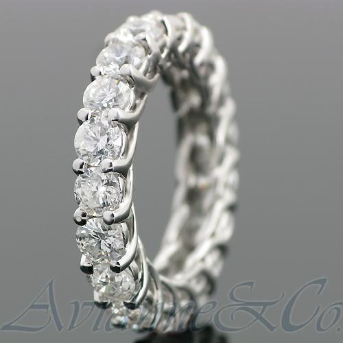 14K White Solid Gold Womens Diamond Eternity Ring Band 4.85 Ctw