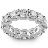 Thumbnail for 14K White Solid Gold Womens Diamond Eternity Ring Band 7.95 Ctw