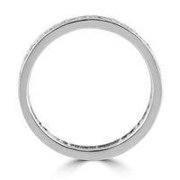 Thumbnail for 14K White Solid Gold Womens Diamond Heirloom Pave Eternity Band 0.40 Ctw