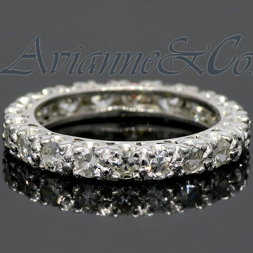 18K White Solid Gold Womens Diamond Eternity Ring Band 2.00 Ctw