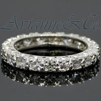 Thumbnail for 18K White Solid Gold Womens Diamond Eternity Ring Band 2.00 Ctw