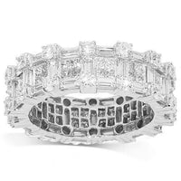 Thumbnail for 18K White Solid Gold Womens Diamond Eternity Ring Band 4.18 Ctw