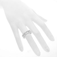 Thumbnail for 18K White Solid Gold Womens Diamond Eternity Ring Band 4.18 Ctw