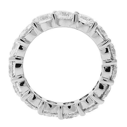 18K White Solid Gold Womens Diamond Eternity Ring Band 4.50 Ctw
