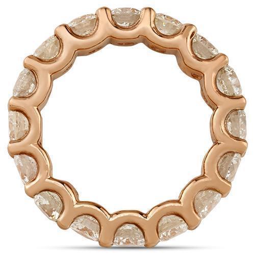 Clarity Enhanced Diamond Eternity Wedding Band in 14k Rose Gold  5.69 Ctw