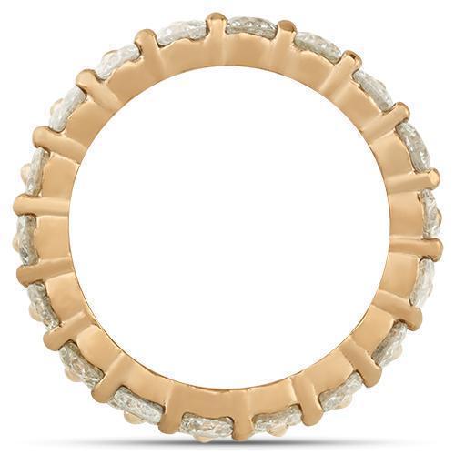 Diamond Double Row Eternity Band in 14k Rose Gold 6.50 Ctw