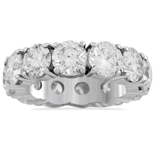 Diamond Eternity Band in 18k White Gold 14.20 Ctw