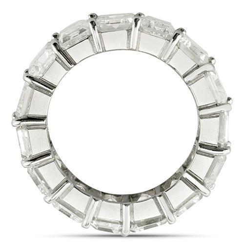 Emerald Cut Diamond Eternity Band in Platinum 15.16 Ctw