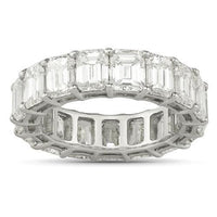 Thumbnail for Emerald Cut Diamond Eternity Band in Platinum 8.25 Ctw