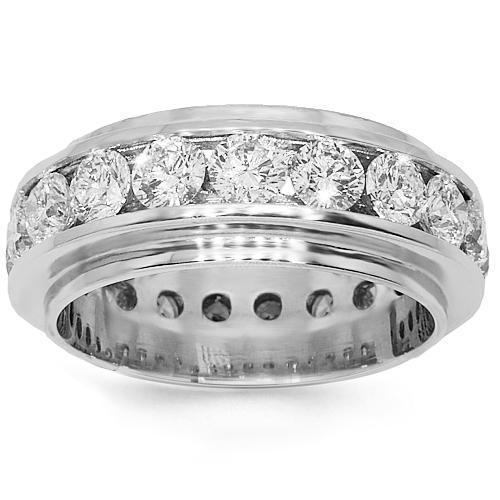 Platinum Mens Diamond Eternity Band 7.75 Ctw