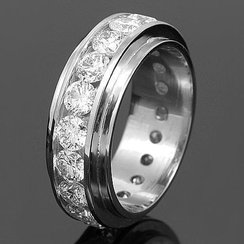 Platinum Mens Diamond Eternity Band 7.75 Ctw