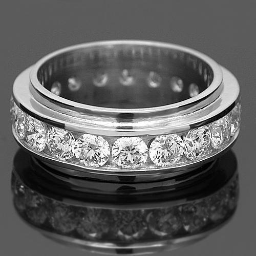 Platinum Mens Diamond Eternity Band 7.75 Ctw