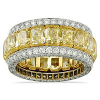 Thumbnail for Radiant Diamond Eternity Band in Platinum and 18k Yellow Gold 11.30 Ctw