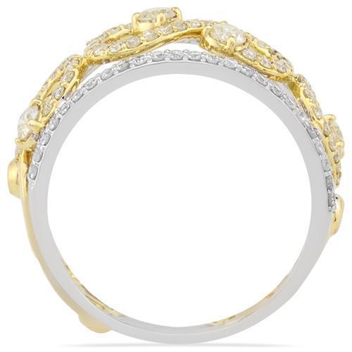Two Tone Eternity Ring in 14k Gold 0.84 Ctw