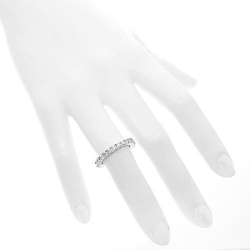 VS Diamond Eternity Ring 1.25 Ctw in 14K White Solid Gold