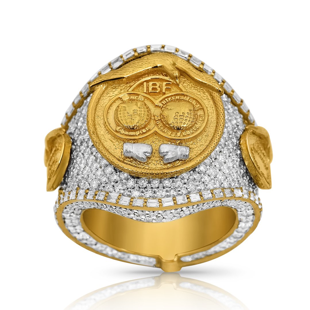 ambulance laten vallen Gooi 14k Yellow Gold Diamond Championship Belt Ring 10.45 Ctw – Avianne Jewelers