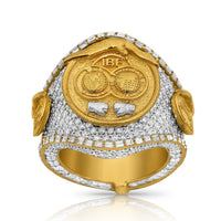 Thumbnail for 14k Yellow Gold Diamond Championship Belt Ring 10.45 Ctw