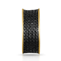 Thumbnail for Black Diamond Wedding Band in 10k Yellow Gold 1.73 Ctw