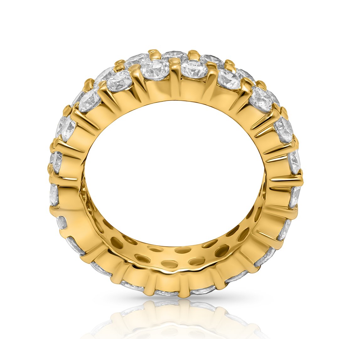 14k Yellow Gold Diamond Eternity Band 4.04 Ctw