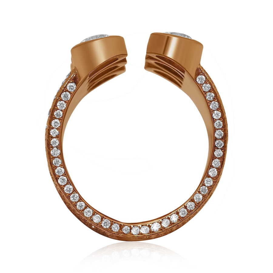 Anillo de eternidad de diamantes majestuosos de oro amarillo de 14 k, 4,48 quilates 