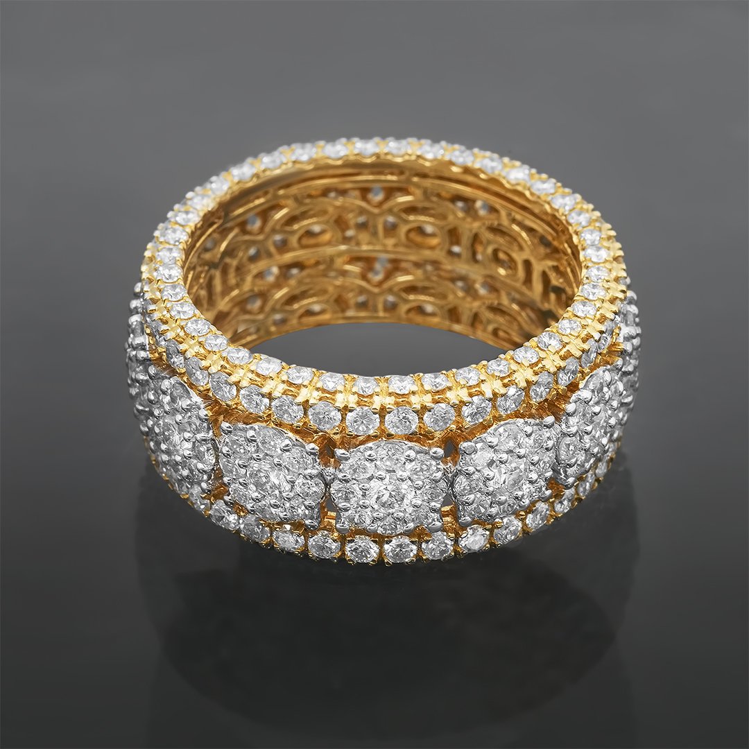 14k Two-tone Gold Diamond Eternity Band 5 ctw