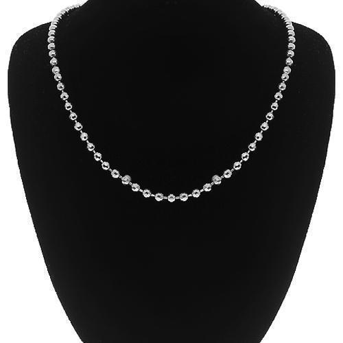 10K White Gold Ball Bead Chain 3 mm