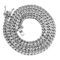 Thumbnail for 10k White Gold Cuban Link Chain 8.5 mm