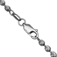 Thumbnail for 10K White Gold Mens Ball Bead Chain 3 mm