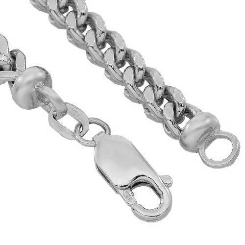 10K White Gold Mens Franco Chain 4mm