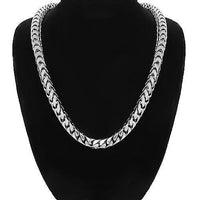 Thumbnail for 10K White Gold Mens Heavy Franco Chain 4 mm