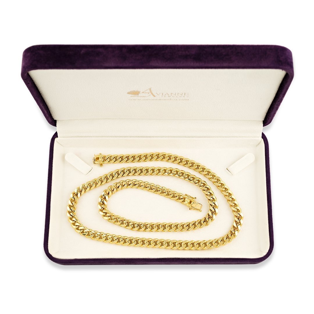 Real 10k gold cuban link chain discount