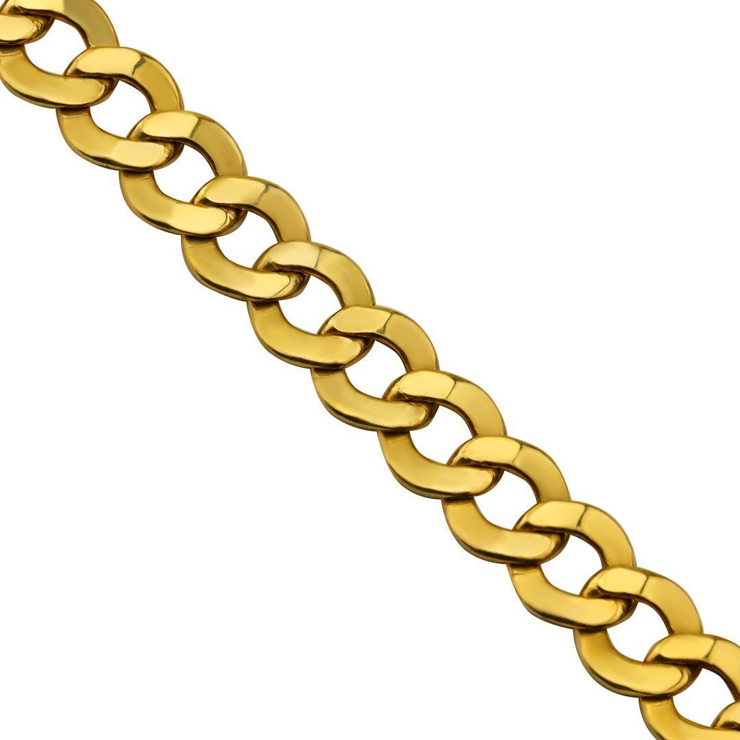 10k Yellow Gold Curb Link Chain 7.5 mm