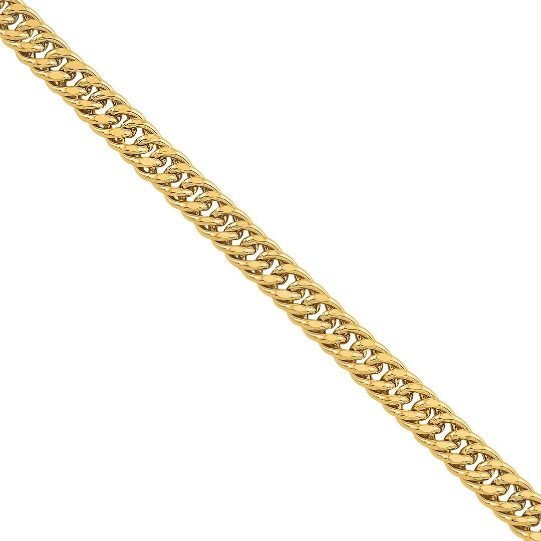 10K Yellow Gold Double Link Cuban Chain 7 mm