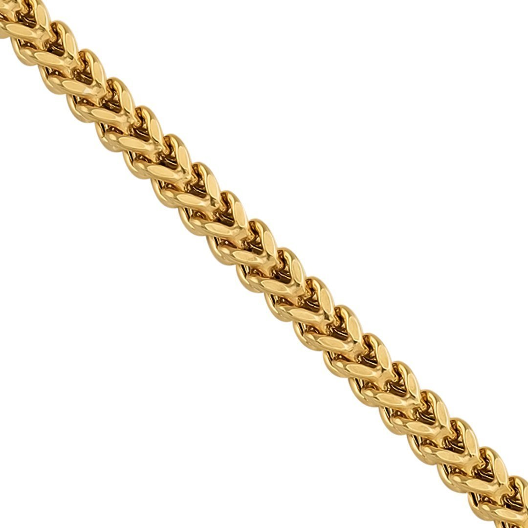 10K Yellow Gold Franco Link Chain 3 mm