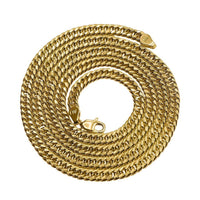 Thumbnail for 10k Yellow Gold Hollow Cuban Link Chain Gold 4 mm