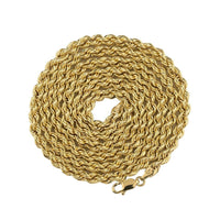Thumbnail for 10k Yellow Gold Hollow Rope Chain 4 mm