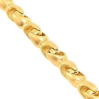 Thumbnail for 10K Yellow Gold Mens Fancy Chain 7 mm