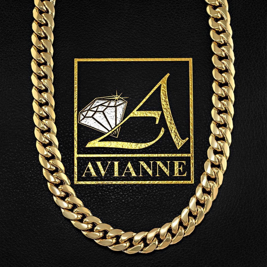 10k Yellow Gold Miami Cuban Chain 13.5 mm