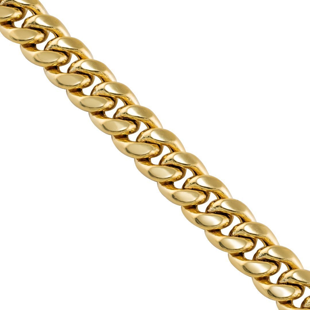 10k Yellow Gold Hollow Cuban Chain 7.5 mm – Avianne Jewelers