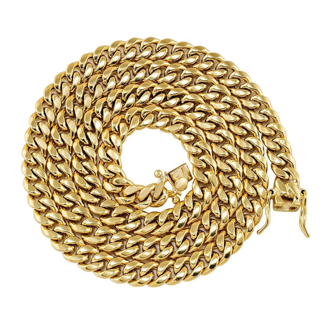 10k Yellow Gold Miami Cuban Chain 7.5 mm