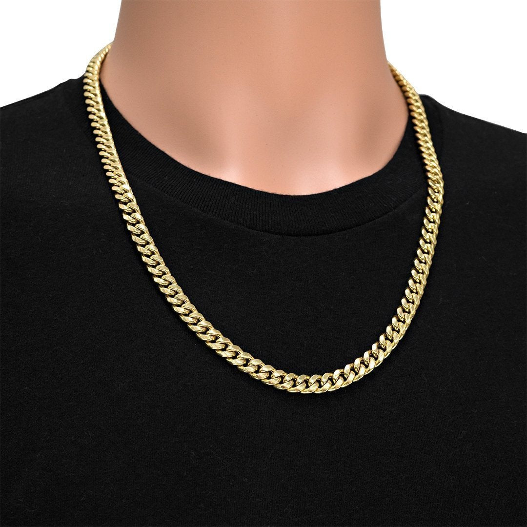 10k Yellow Gold Miami Cuban Chain 7.5 mm