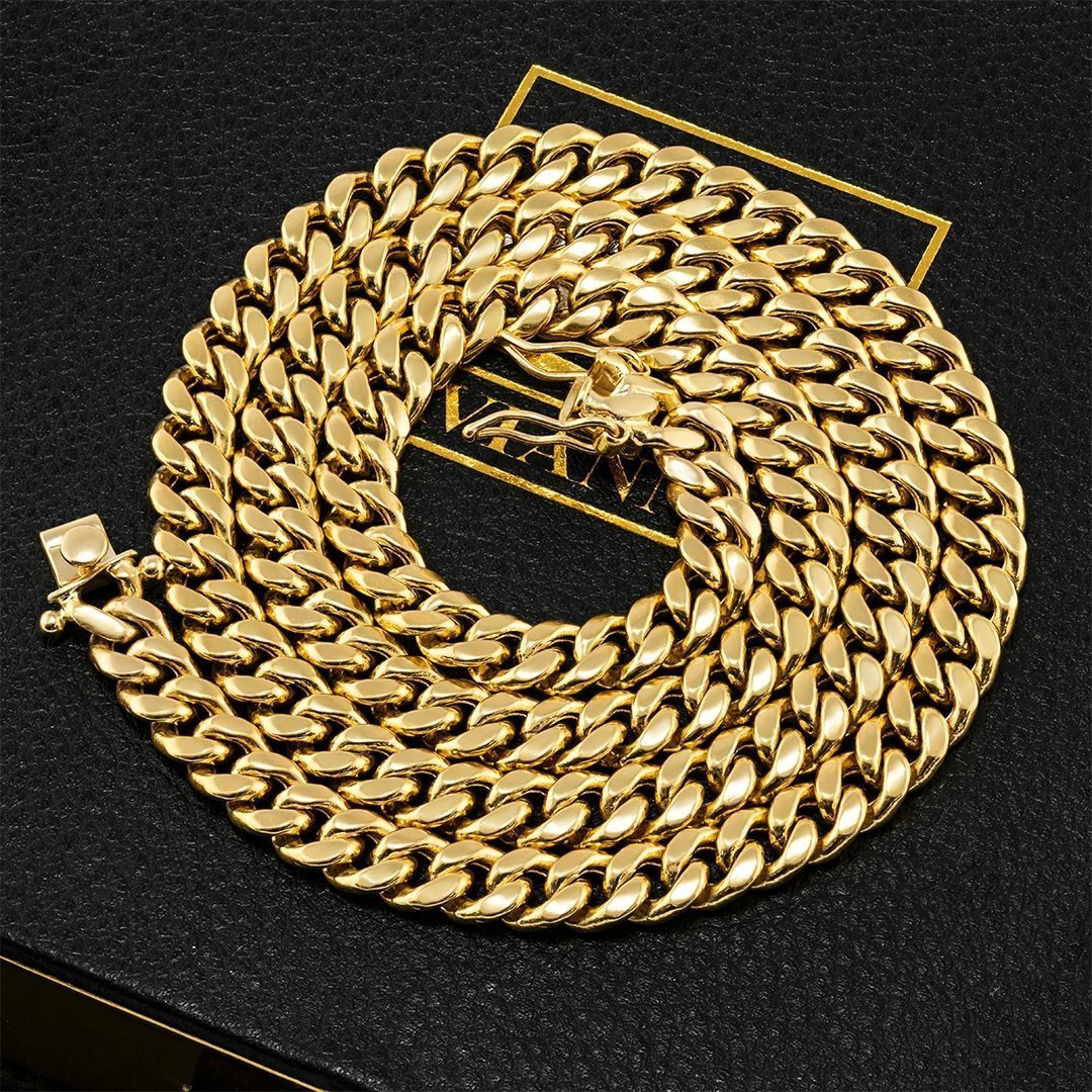 10k Yellow Gold Miami Cuban Chain 7.5 mm