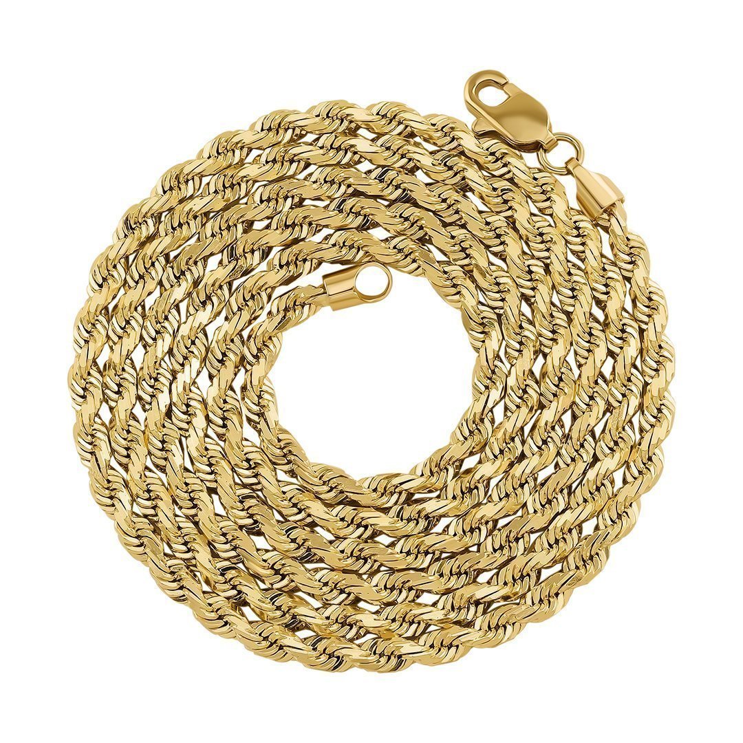 Gold Railing Chain Gold Rope Chains – Avianne Jewelers